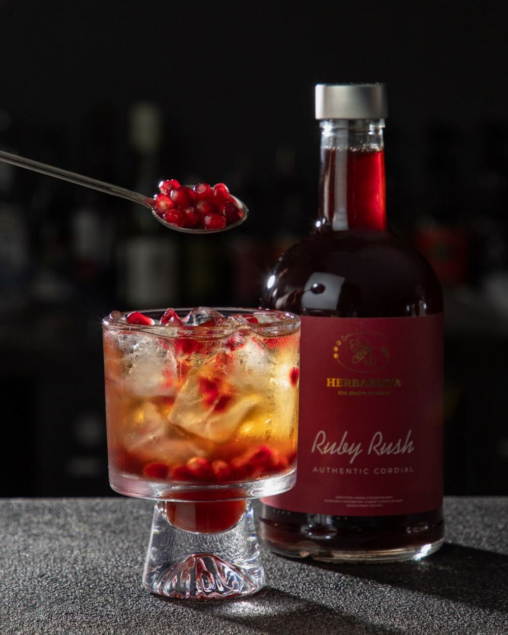 Ruby Rush: коктейль с зёрнами граната